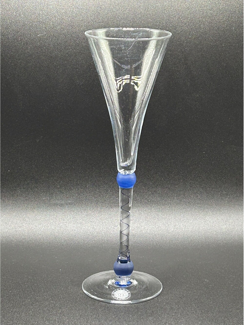 Vintage Martini & Rossi Asti Millennium Crystal Art Glass Champagne Flute -READ